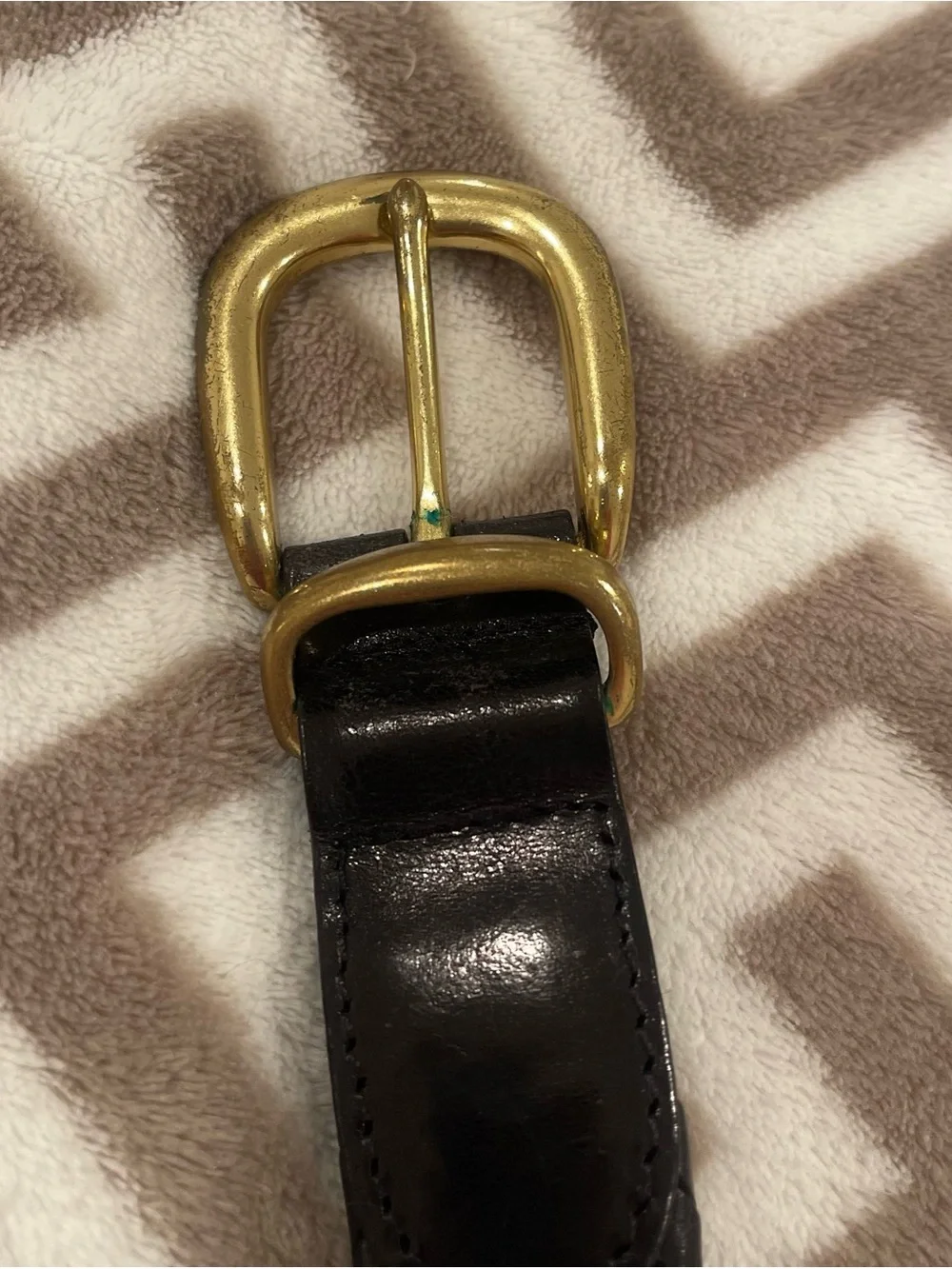 Coach Braided Woven Black Leather Solid Brass Buckle Belt Size 34